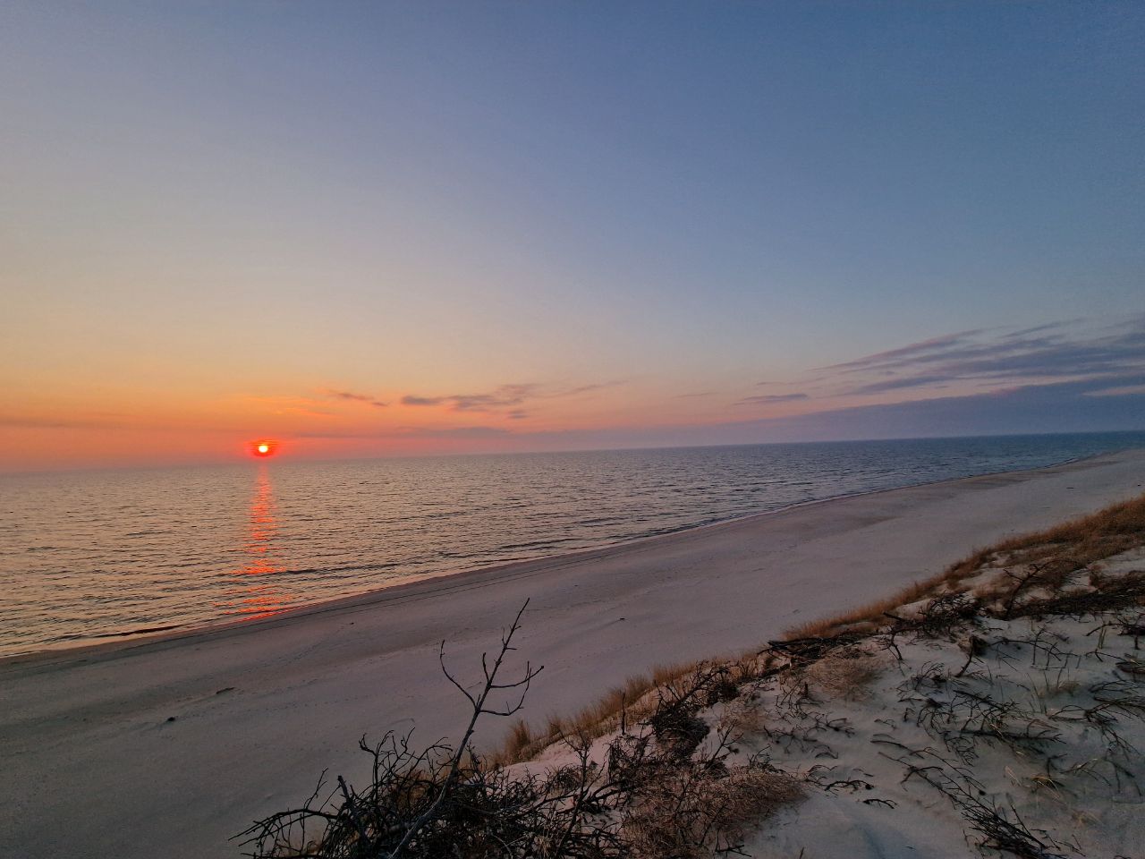 coucher de soleil en bord de mer