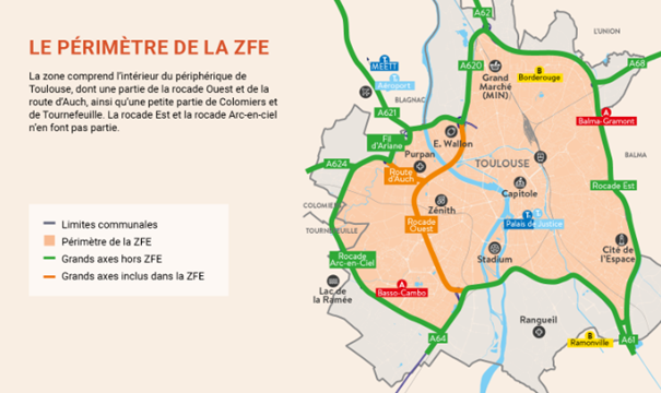 carte ZFE Toulouse