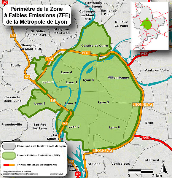 périmètre ZFE Lyon