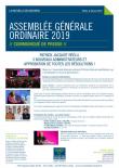 couverture communiqué de presse assemblée générale 2019