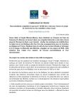 première page du communiqué de presse