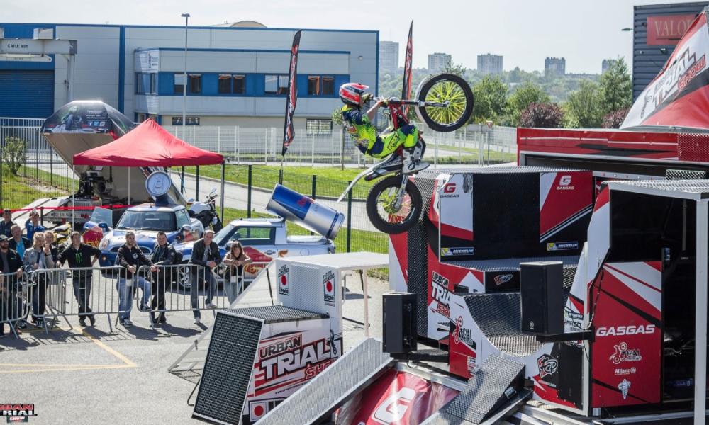 Julien Perret et sa structure de l'Urban Trial Show