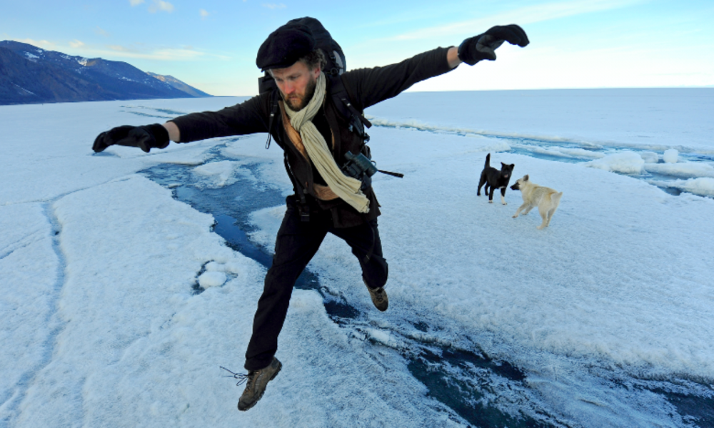 Homme sur le lac Khösvgöl