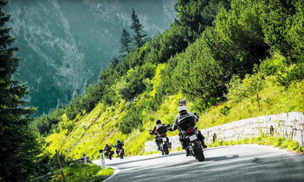 Balade de groupe à moto 